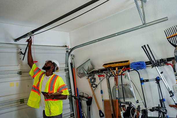 Professional Garage Door Panel Replacement technician working in Central Falls, RI